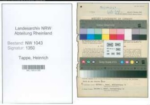 Entnazifizierung Heinrich Tappe , geb. 21.11.1902 (Jurist)
