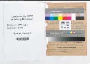 Entnazifizierung Heinrich Strobel , geb. 25.11.1902 (Haendler)