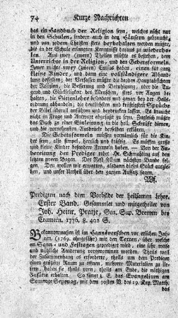 Predigten nach dem Vorbilde der heilsamen Lehre.