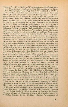 113-114 [Rezension] Ellwangen 764 - 1964