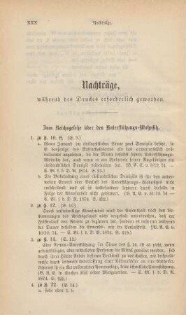 Nachträge, während des Druckes erforderlich geworden