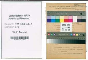 Entnazifizierung Renate Wolf , geb. 15.09.1910 (Justizangestellte)