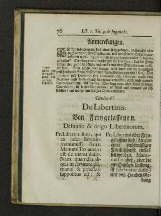 Titulus V. De libertinis.
