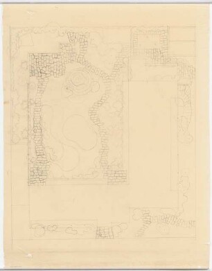 Garten am Wohnhaus Norman Braun, Berlin-Westend: Gartenplan 1:50