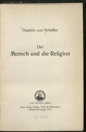 Der Mensch und die Religion