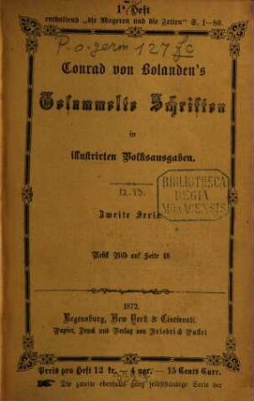 Conrad von Bolanden's Gesammelte Schriften, 12. Die Mageren und die Fetten : Erzählung aus dem Bauernkriege