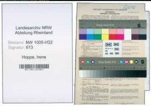 Entnazifizierung Irene Hoppe , geb. 03.10.1913 (Stenotypistin)