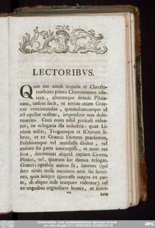 Lectoribus.