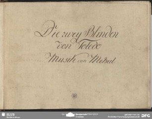 Les Deux aveugles de Tolède - Mus.4105-F-504