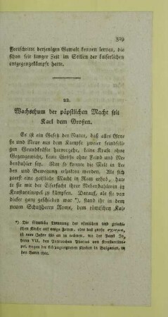 22. Wachsthum der paepstlichen Macht seit Karl dem Großen