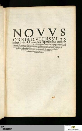 14. Novvs Orbis