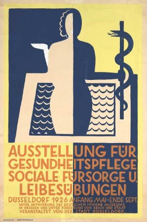 GESOLEI Die große Ausstellung Düsseldorf 1926, Plakatentwurf und Dankurkunde