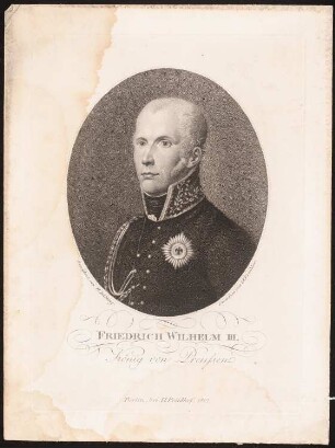 Bildnis Friedrich Wilhelms III.: Bildnis Friedrich Wilhelm III. König von Preußen