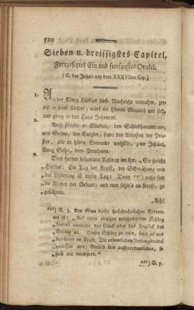 Sieben u. dreissigstes Capitel, Fortgesetztes Ein und funfzigstes Orakel
