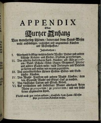 Appendix oder Kurzer Anhang...