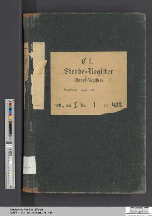 Sterberegister Stadt Frankfurt (Oder) 1911, Urkunde 1-432