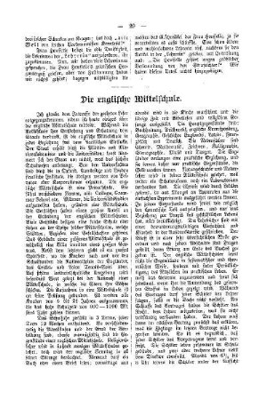 Die englische Mittelschule