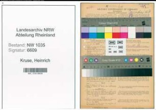Entnazifizierung Heinrich Kruse , geb. 06.09.1912 (Kaufmaennischer Angestellter)