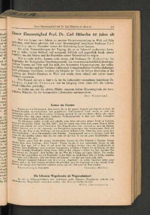Unser Ehrenmitglied Prof. Dr. Carl Häberlin 80 Jahre alt