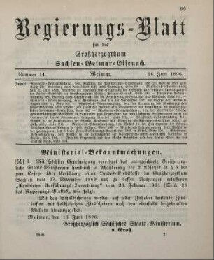 59. Ministerial-Bekanntmachung, betreffend Nachtrag zur Ausführungs-Verordnung vom 20. Februar 1881 zum Gesetz über Errichtung einer Landeskreditkasse nebst Nachträgen