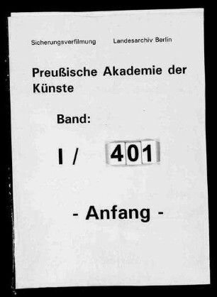 Registratur der Akademie