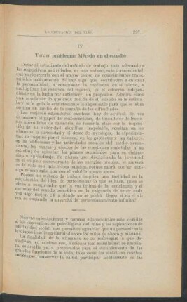 IV - Tercer problema: Método en el estudio