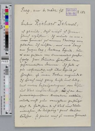 Brief an Richard Dehmel