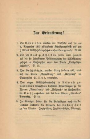 Zur Orientirung!