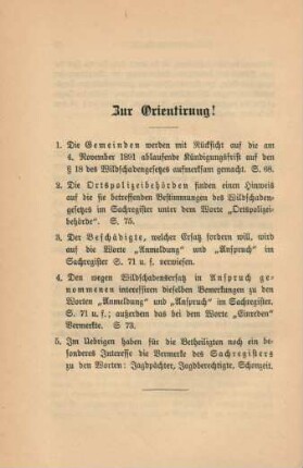 Zur Orientirung!