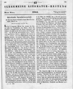 Ahrens, H. L.: De graecae linguae dialectis. Liber Secundus. De Dialecto Dorica. Göttingen: Vandenhoek & Ruprecht 1843 (Fortsetzung von Nr 64)