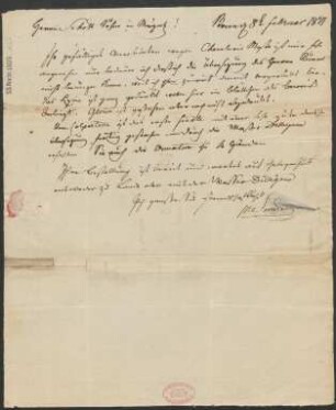 Brief an B. Schott's Söhne : 08.02.1827