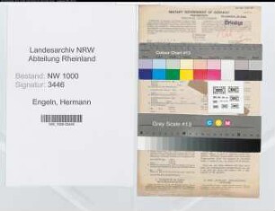 Entnazifizierung Hermann Engeln, geb. 15.02.1893 (Strassenbauinspektor)