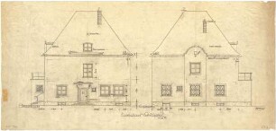 Döllgast, Hans; München, Prössl - Str.; Wohnhaus mit Atelier Dr. Joh. E. Kappel - Westseite; Ostseite (Ansichten)