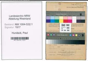 Entnazifizierung Paul Hundeck , geb. 08.07.1898 (Hallenmeister)