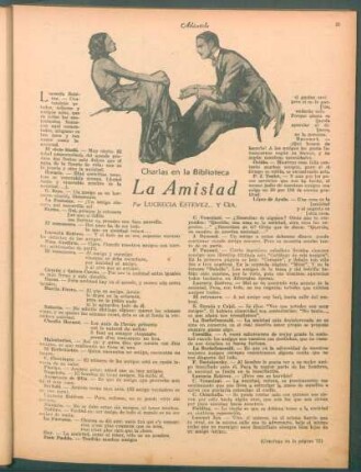La amistad : Charlas en la Biblioteca
