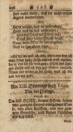 Am XIII. Sonntage nach Trinit.