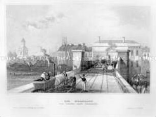 London, Eisenbahn nach Greenwich (Blatt Ms. C. L. Nr. 1512 einer Folge)