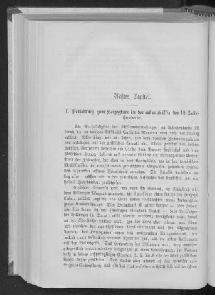 Achtes Capitel.
