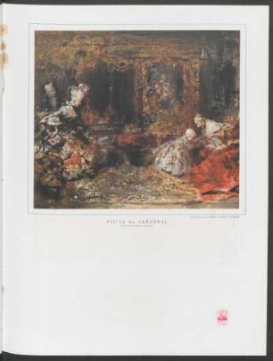 Visita al cardenal : Óleo de Sánchez Barbudo, propiedad del señor Nicanor R. Newton