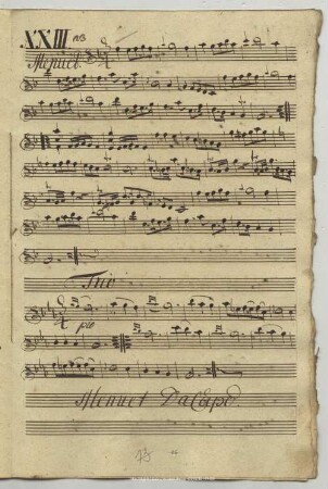 23. Anonymus, Menuette, F-Dur