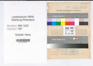 Entnazifizierung Hans Goedel , geb. 09.04.1905 (Kfz.Handwerker)