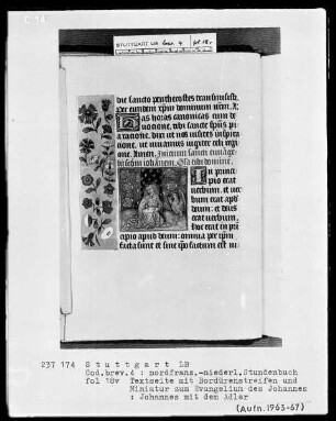 Stundenbuch — Der Evangelist Johannes, Folio 18verso