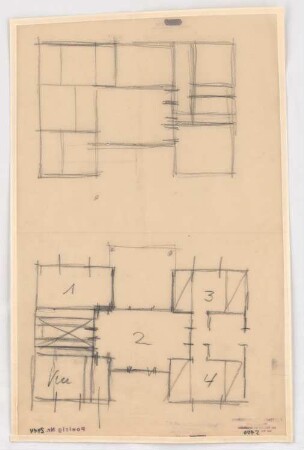 Wettbewerb »Das wachsende Haus« für die Ausstellung »Sonne, Luft und Haus für Alle« 1932 auf dem Messegelände, Berlin-Charlottenburg: Grundriss