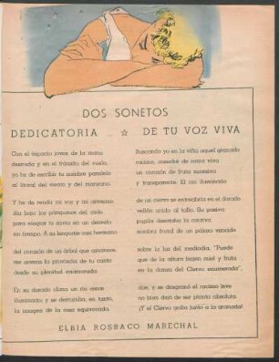 Dos sonetos: Dedicatoria, De tu voz viva