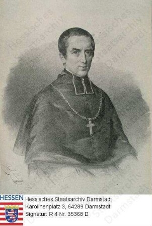 Petrus Leopold Bischof v. Mainz (geb. Kaiser, Petrus Leopold) (1788-1848) / Porträt in Ornat, Halbfigur