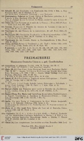 Freimaurerei (Nr.689-923)