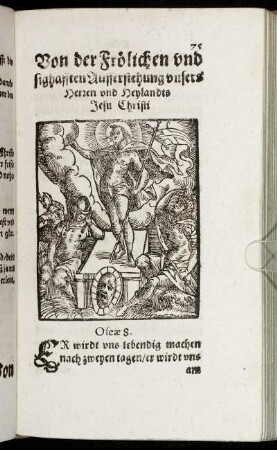 Von der Frölichen und sighafften Aufferstehung unsers Herren und Heylandts Jesu Christi.