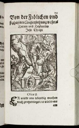 Von der Frölichen und sighafften Aufferstehung unsers Herren und Heylandts Jesu Christi.