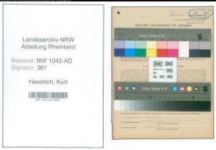 Entnazifizierung Kurt Haedrich , geb. 07.01.1906 (Kreisbeamter)