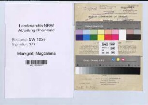 Entnazifizierung Magdalena Markgraf , geb. 06.04.1900 (Kontoristin)